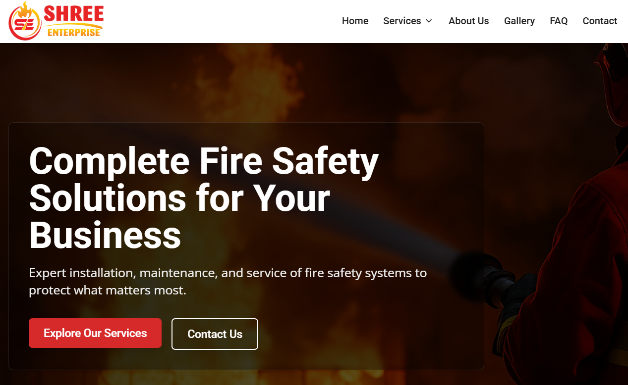 Shree Enterprise fire safety website